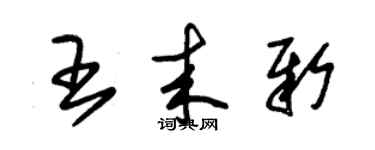 朱锡荣王来新草书个性签名怎么写