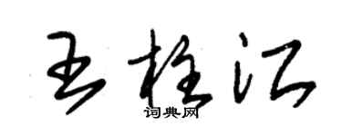 朱锡荣王柱江草书个性签名怎么写