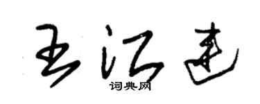 朱锡荣王江连草书个性签名怎么写