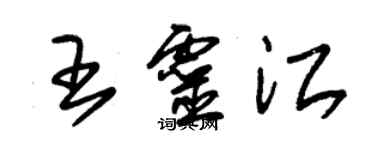 朱锡荣王灵江草书个性签名怎么写