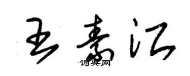 朱锡荣王素江草书个性签名怎么写