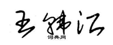朱锡荣王韩江草书个性签名怎么写