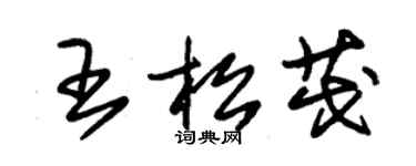 朱锡荣王松茂草书个性签名怎么写