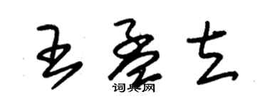 朱锡荣王孟立草书个性签名怎么写