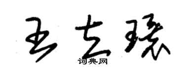 朱锡荣王立环草书个性签名怎么写
