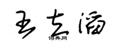 朱锡荣王立滔草书个性签名怎么写