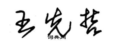 朱锡荣王先哲草书个性签名怎么写
