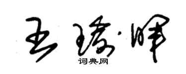 朱锡荣王瑜晖草书个性签名怎么写