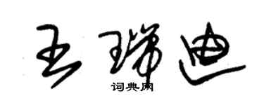 朱锡荣王瑞迪草书个性签名怎么写