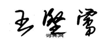 朱锡荣王坚莺草书个性签名怎么写