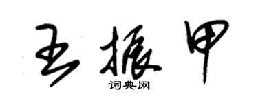 朱锡荣王振甲草书个性签名怎么写