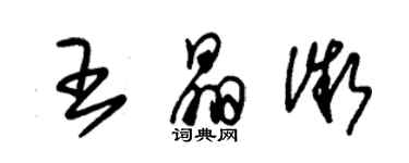 朱锡荣王晶微草书个性签名怎么写