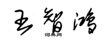 朱锡荣王智鸿草书个性签名怎么写