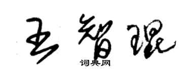 朱锡荣王智琨草书个性签名怎么写