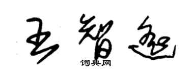 朱锡荣王智遥草书个性签名怎么写