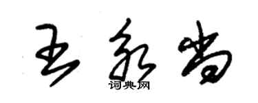 朱锡荣王永尚草书个性签名怎么写