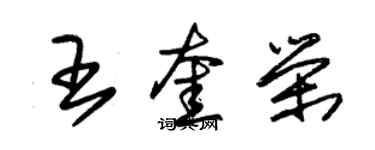 朱锡荣王奎荣草书个性签名怎么写