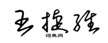 朱锡荣王捷维草书个性签名怎么写