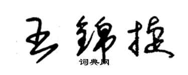 朱锡荣王锦捷草书个性签名怎么写