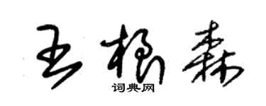 朱锡荣王根森草书个性签名怎么写