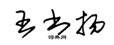 朱锡荣王书扬草书个性签名怎么写