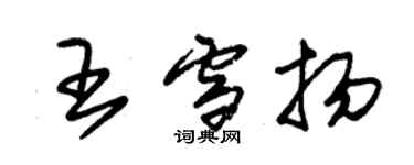 朱锡荣王雪扬草书个性签名怎么写
