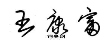 朱锡荣王康富草书个性签名怎么写