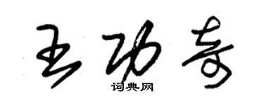 朱锡荣王功奇草书个性签名怎么写