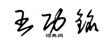 朱锡荣王功铭草书个性签名怎么写