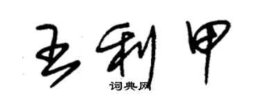 朱锡荣王利甲草书个性签名怎么写