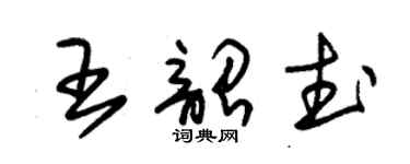 朱锡荣王韶武草书个性签名怎么写