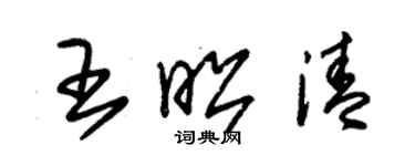 朱锡荣王昭清草书个性签名怎么写
