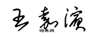 朱锡荣王嘉滨草书个性签名怎么写