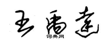 朱锡荣王禹达草书个性签名怎么写