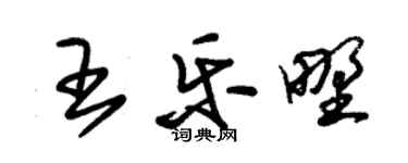 朱锡荣王乐野草书个性签名怎么写