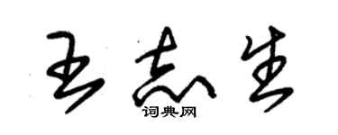 朱锡荣王志生草书个性签名怎么写