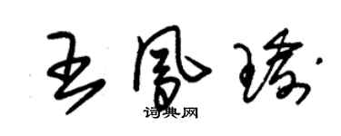 朱锡荣王凤瑜草书个性签名怎么写