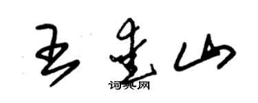朱锡荣王爱山草书个性签名怎么写