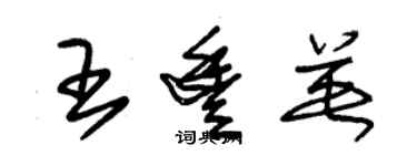朱锡荣王丰英草书个性签名怎么写