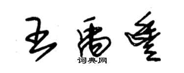 朱锡荣王禹丰草书个性签名怎么写