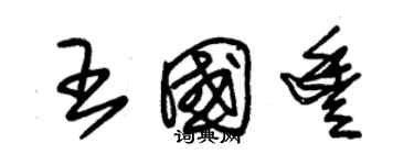 朱锡荣王国丰草书个性签名怎么写