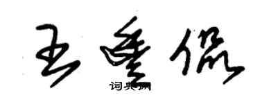朱锡荣王丰侃草书个性签名怎么写