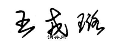 朱锡荣王戎璐草书个性签名怎么写