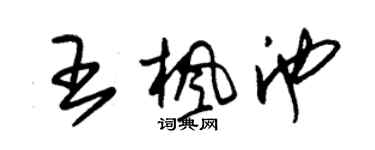 朱锡荣王枫池草书个性签名怎么写