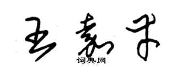 朱锡荣王嘉幸草书个性签名怎么写