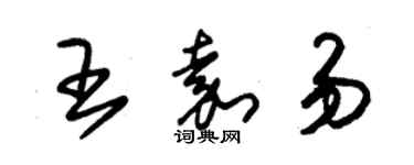 朱锡荣王嘉易草书个性签名怎么写