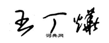 朱锡荣王丁烨草书个性签名怎么写