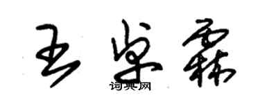 朱锡荣王卓霖草书个性签名怎么写