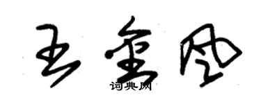朱锡荣王金风草书个性签名怎么写