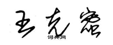 朱锡荣王克蜜草书个性签名怎么写